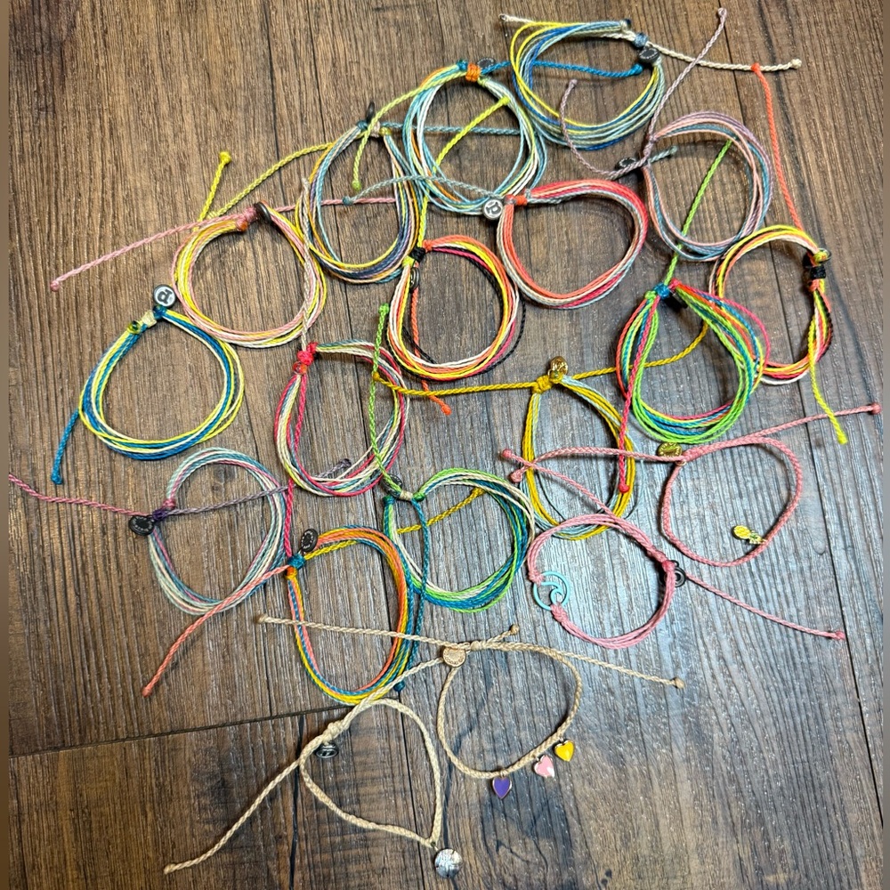Pura Vida Colorful String Bracelets Set. 19 total, excellent condition. $15
